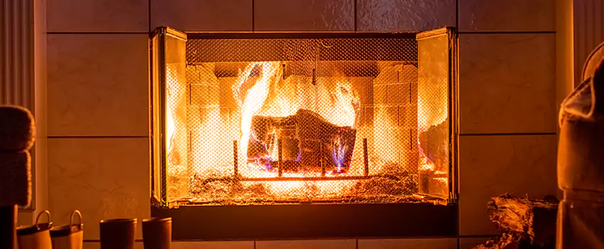 Mendota Hearth Landscape Fireplace Installation in Port Angeles, Washington